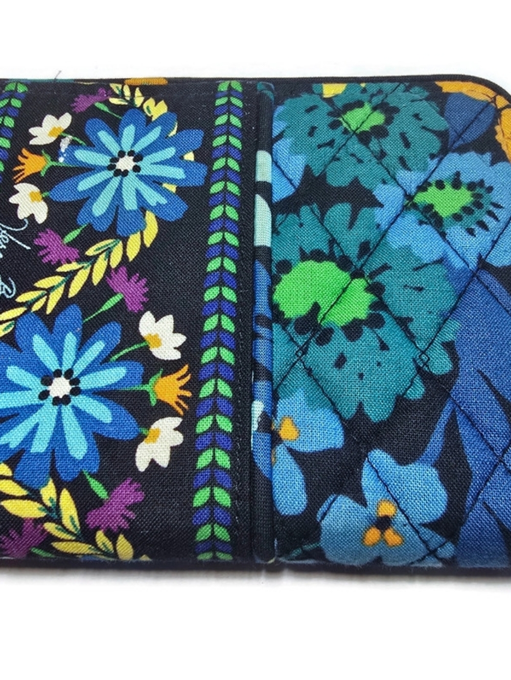 Vera Bradley Midnight Blues Accordion Wallet Zip Around Clutch Retired - Picture 2 of 15